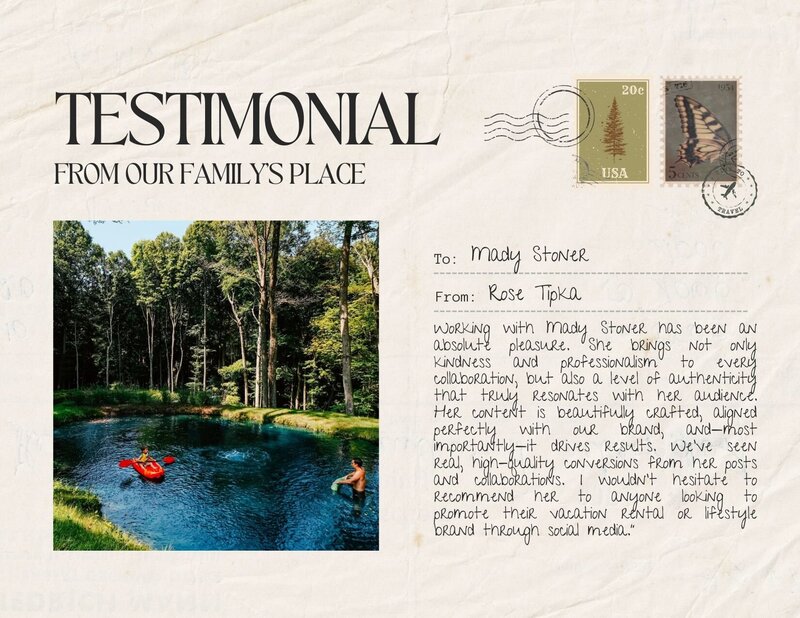 Testimonial from Our Family's Place in Ohio, highlighting positive experiences and support from the community.
