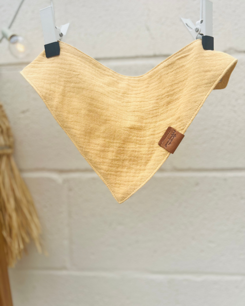 Yellow Muslin Bib