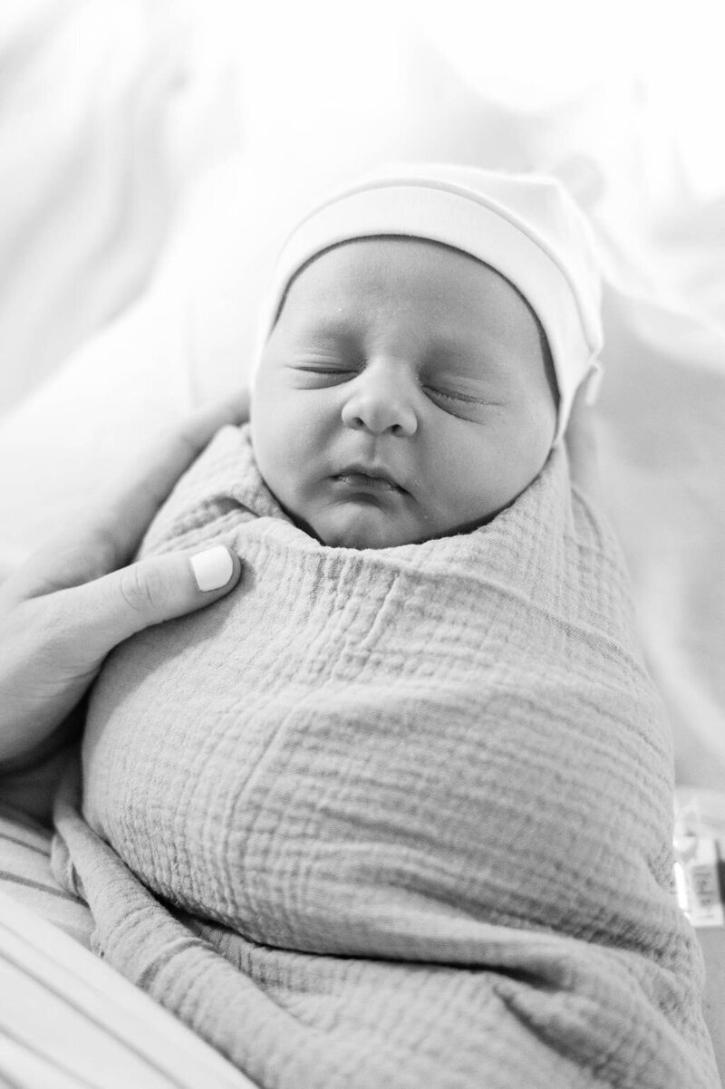 Newborn baby boy for Fresh 48 photos taken at St. Vincent in Worcester, MA