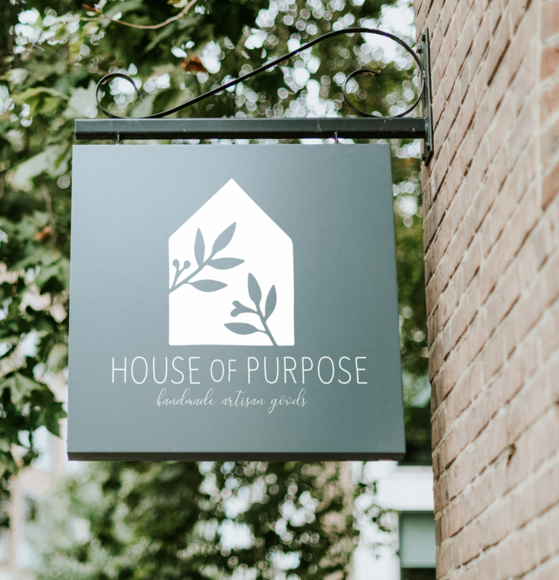 for portfolio: minimalist branding for house of purpose