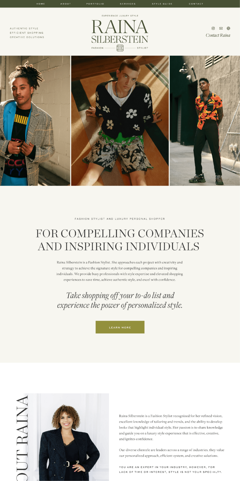 A website mockup.