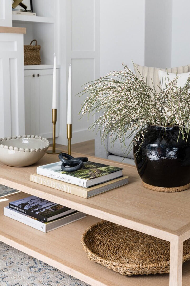 Bright transitional living room with warm neutrals and natural materials in Turtle Ridge, Irvine
