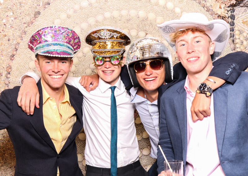 2 guests posing for the Best  Premium Photo Booth for weddings , corporate events, birthday parties at Belcombe Court Venue