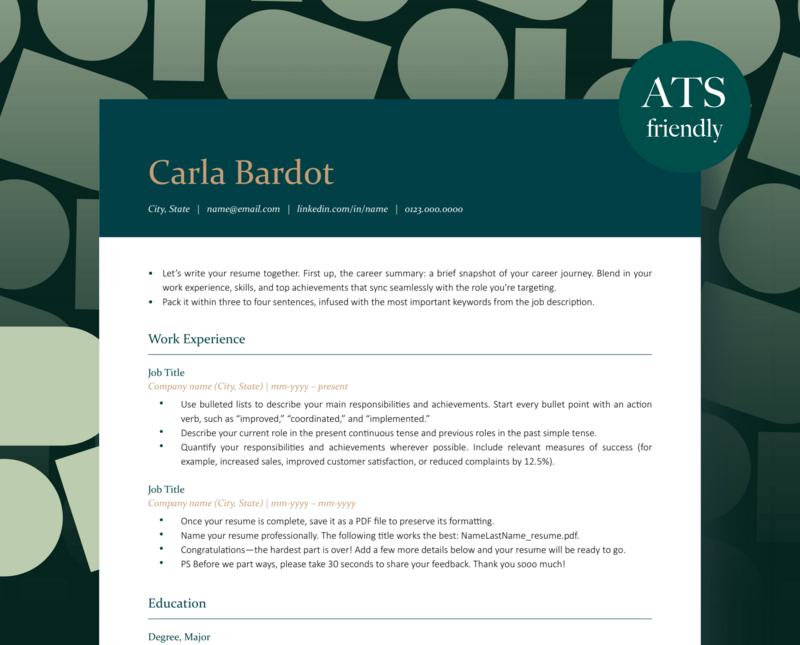 ATS-FRIENDLY RESUME + COVER LETTER