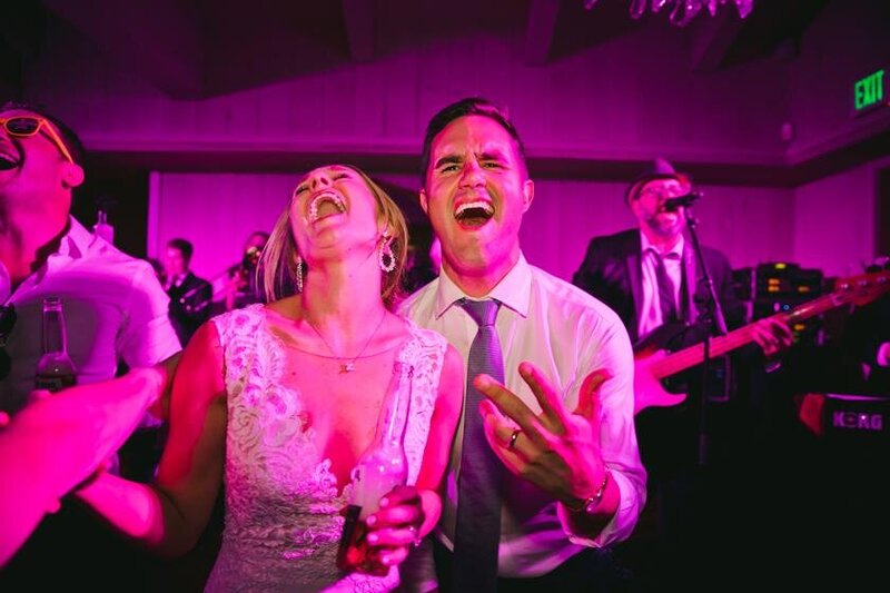 los angeles wedding photographer-couple singing on wedding day
