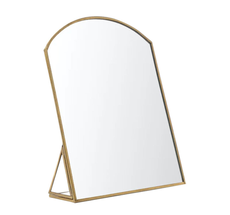 Arched gold mirror for Connecticut wedding rental