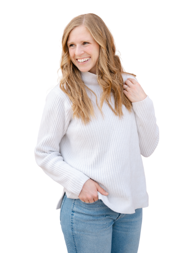 Rebekah Read, smiling and confident, ready to help entrepreneurs build strategic, high-converting websites with ease.