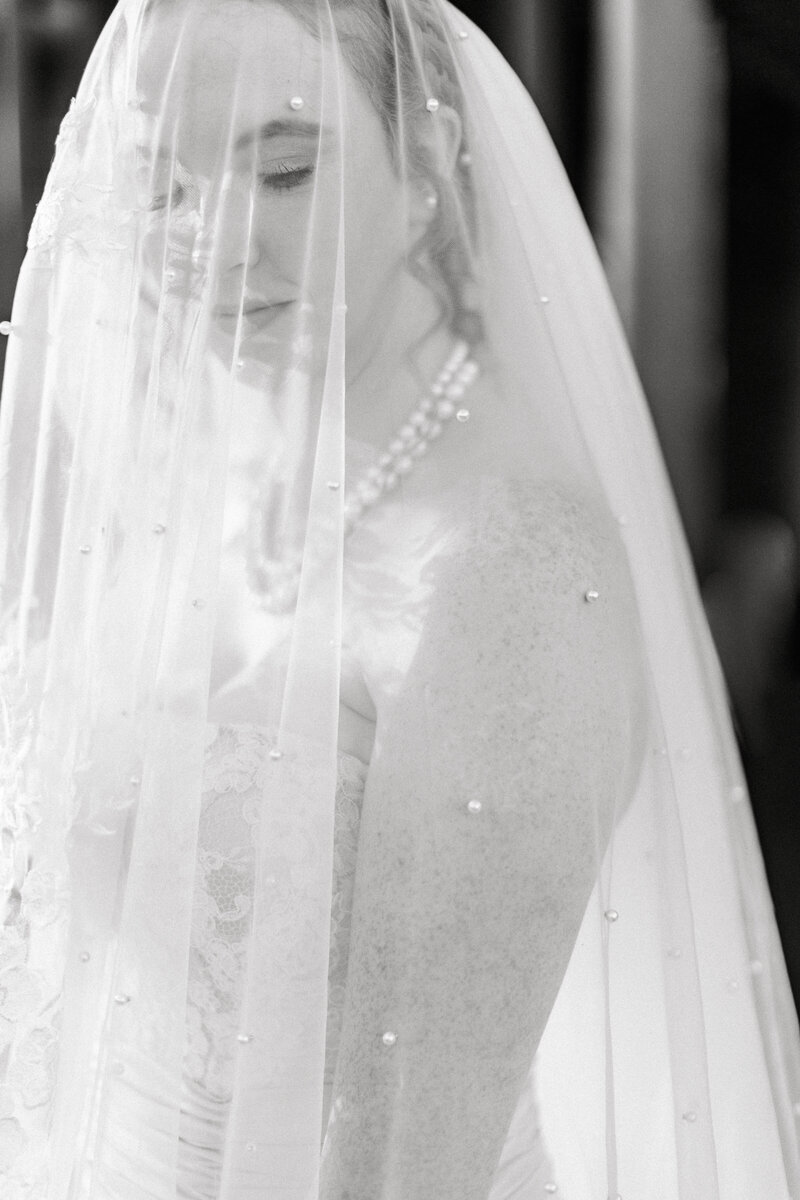 Bride and groom walk up memorial steps at their DC wedding