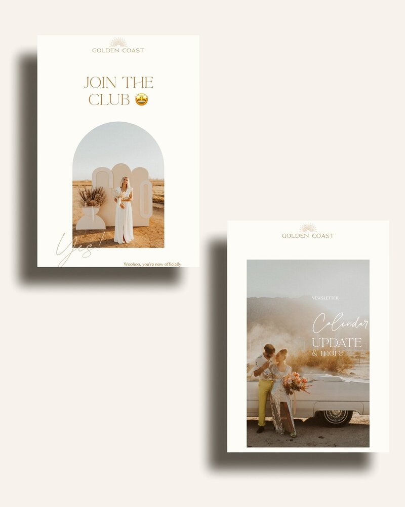 Flodesk email templates Golden Coast 1
