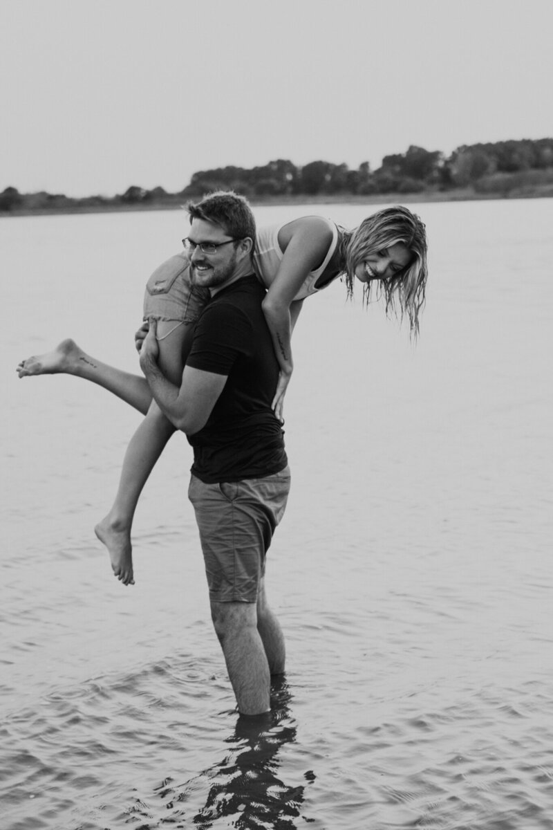 BLACK AND WHITE LAKE COUPLE