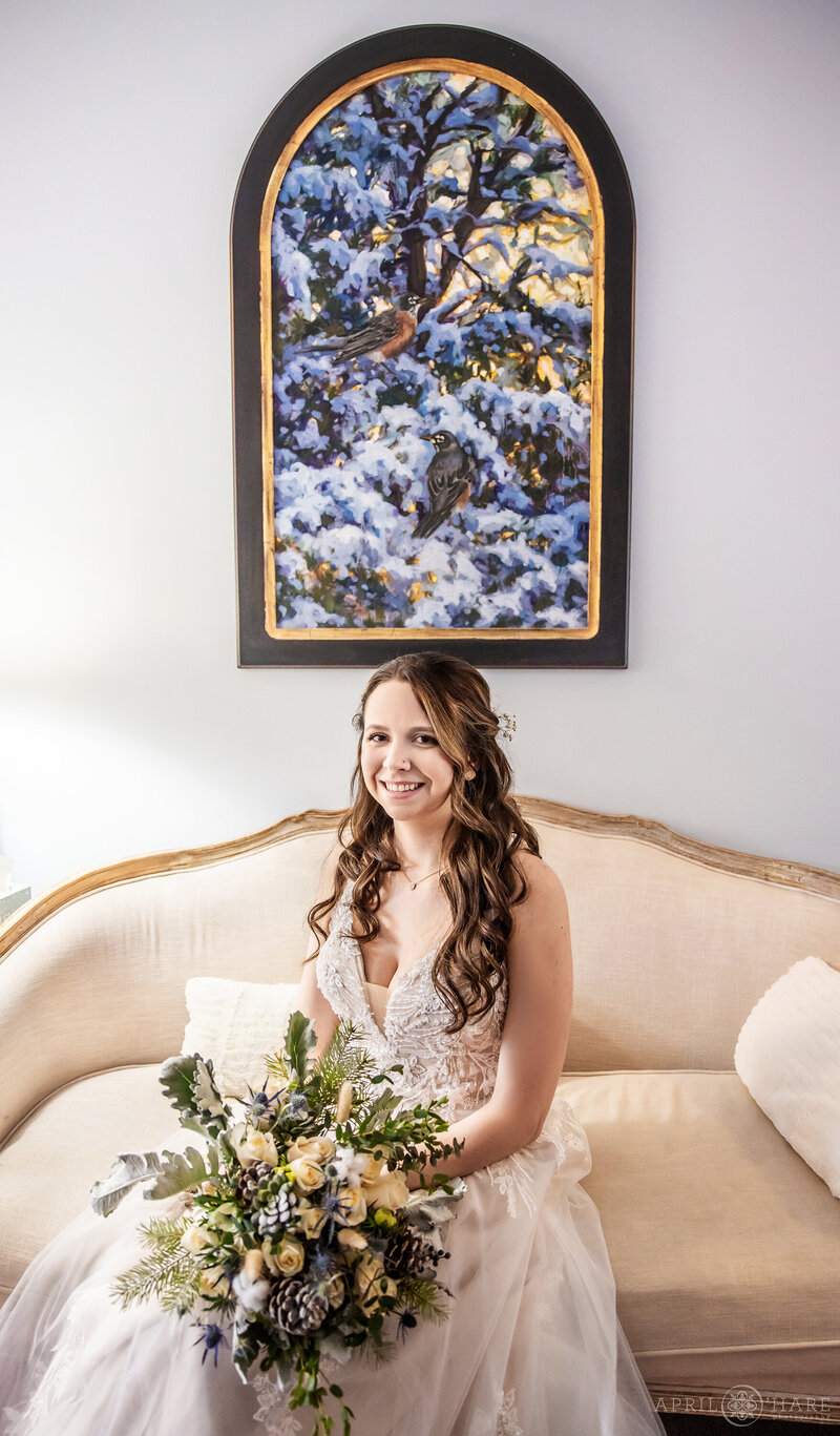 Bridal Photo at Romantic Riversong Inn Estes Park CO