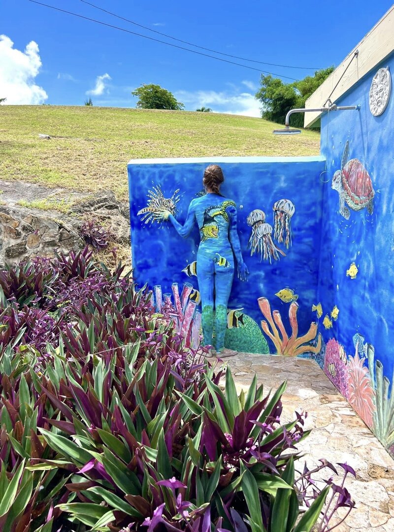 mural of under water