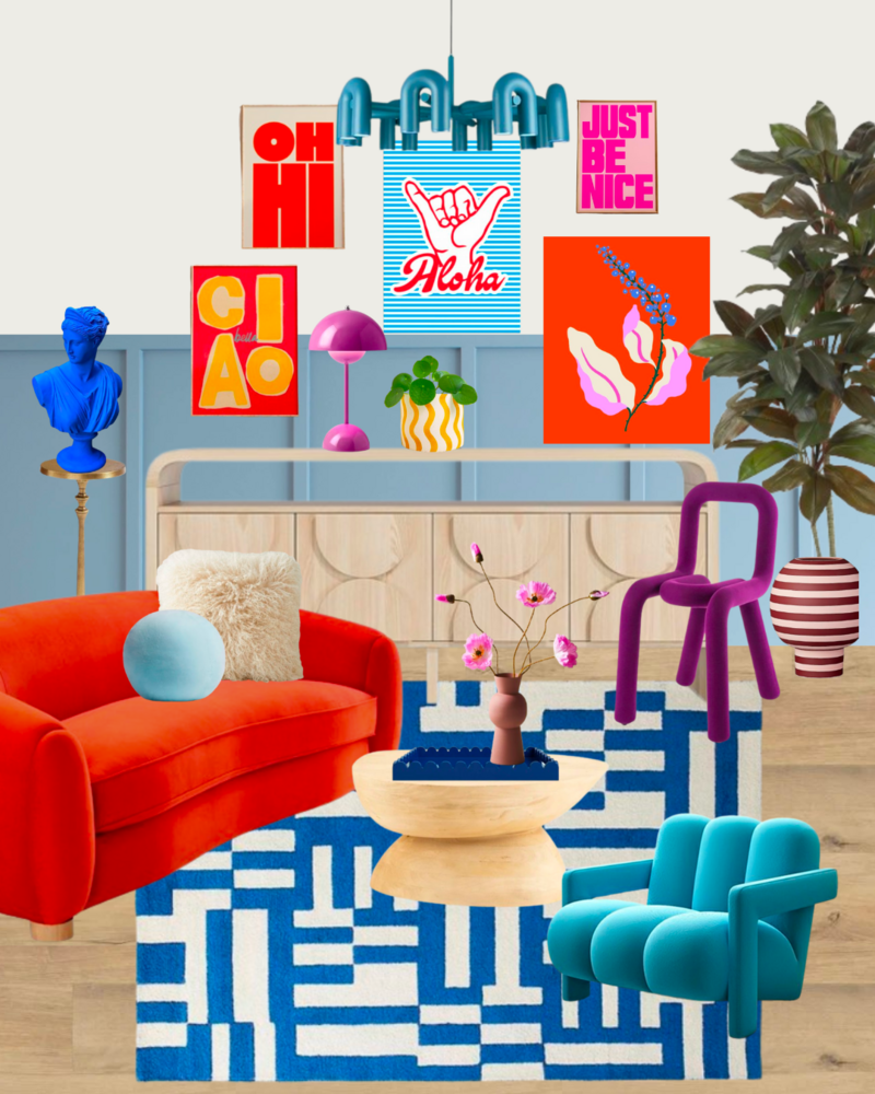 75 Hard Design Challenge - Day 13 - Colorful Living Room