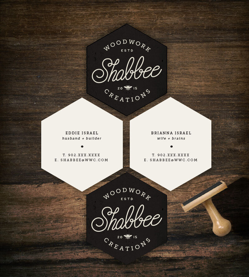 hexagon business card design