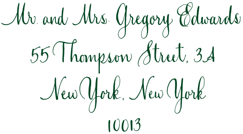 Monterey Calligraphy Style- Forest Green
