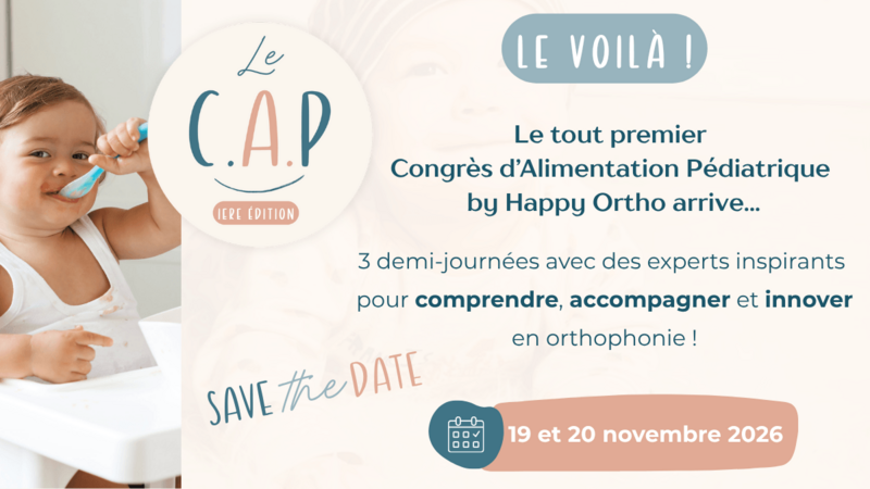 Affiche informative du premier congrès pédiatrique d'Happy ortho