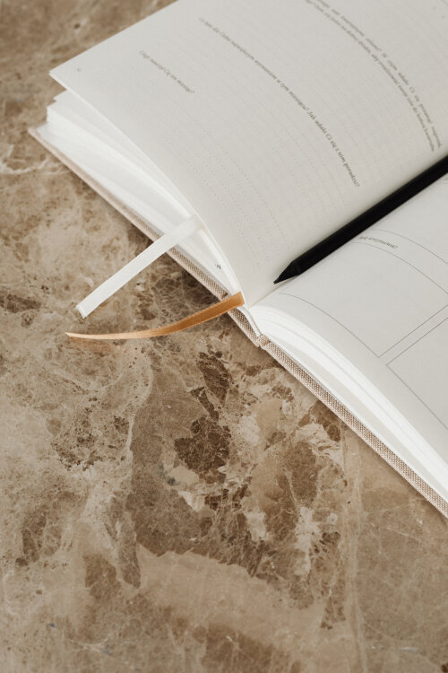 Bryony Williams in dark blue dress