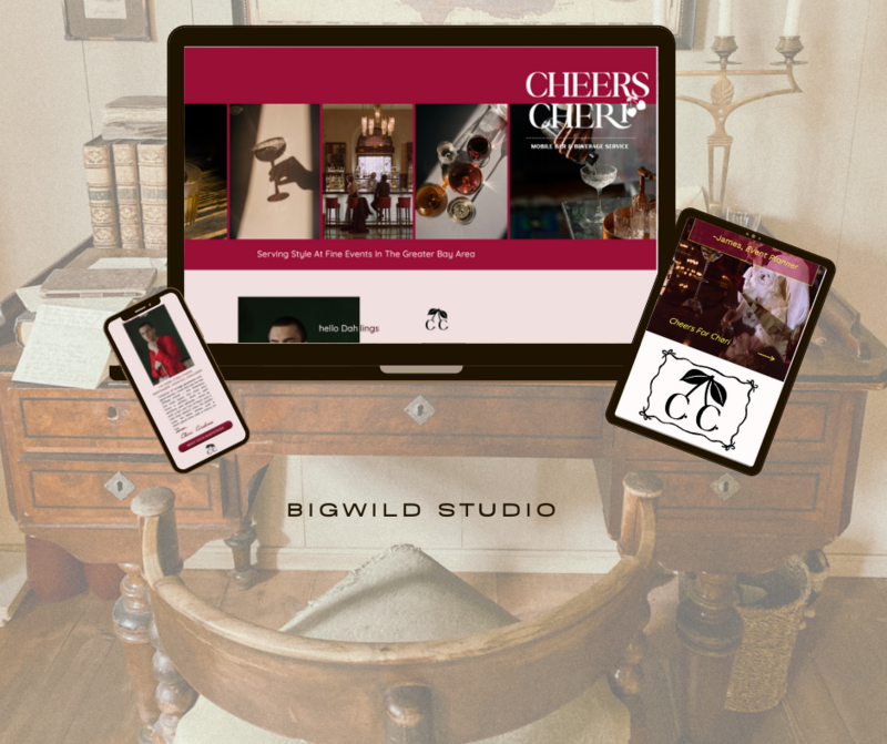Showit Website Design for Mobile Bar Brand in Humboldt County California.