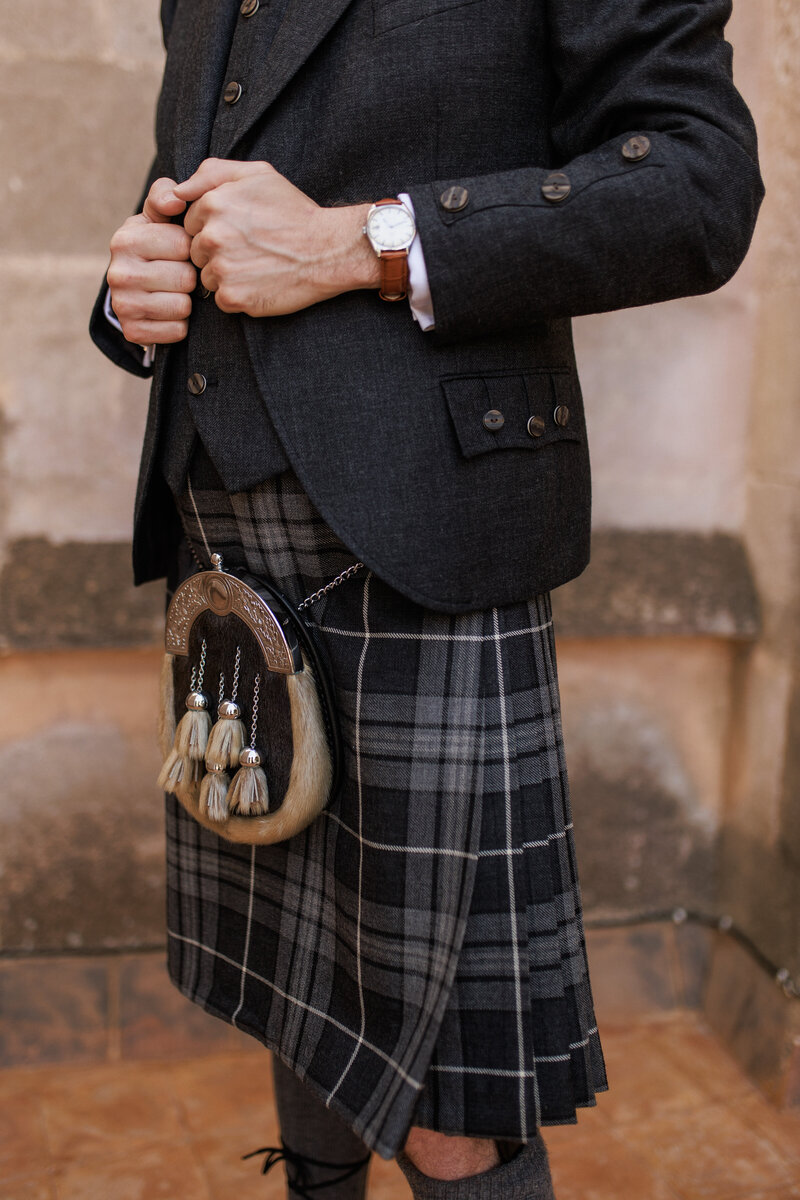 Traditional Scottist garment for his wedding