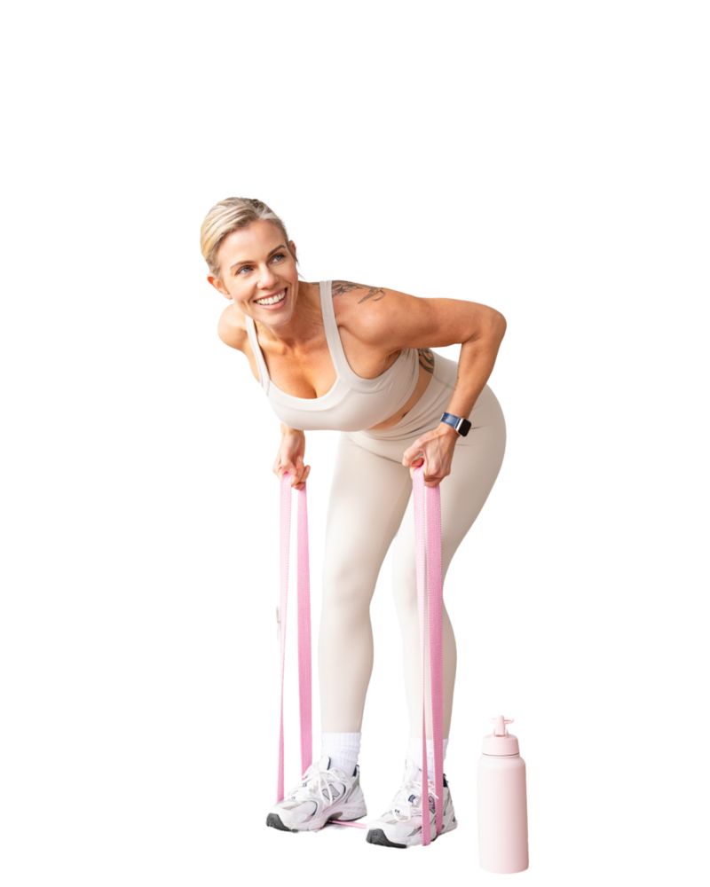Katie Appleby demonstrating a fitness move, offering expert guidance on proper form and technique for optimal results.