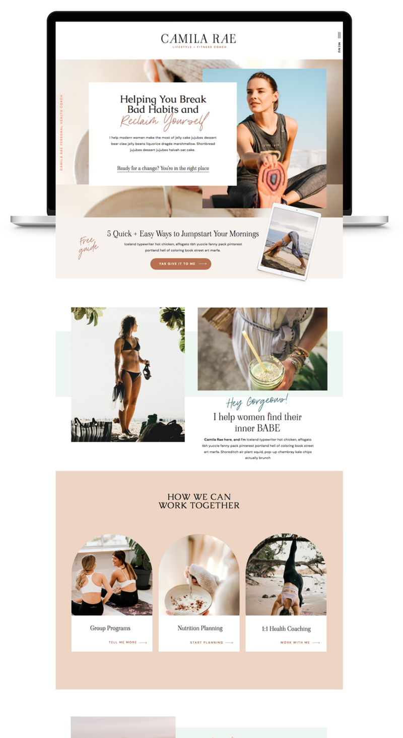 Affordable and easy to install premade Showit website template