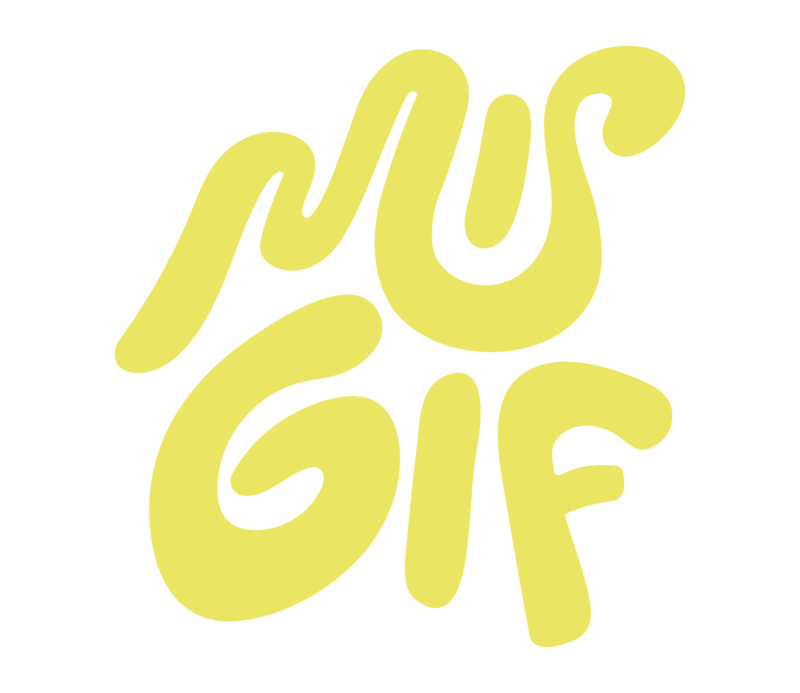 A lime green secondary logo for MISGIF that stacks MIS on top of GIF