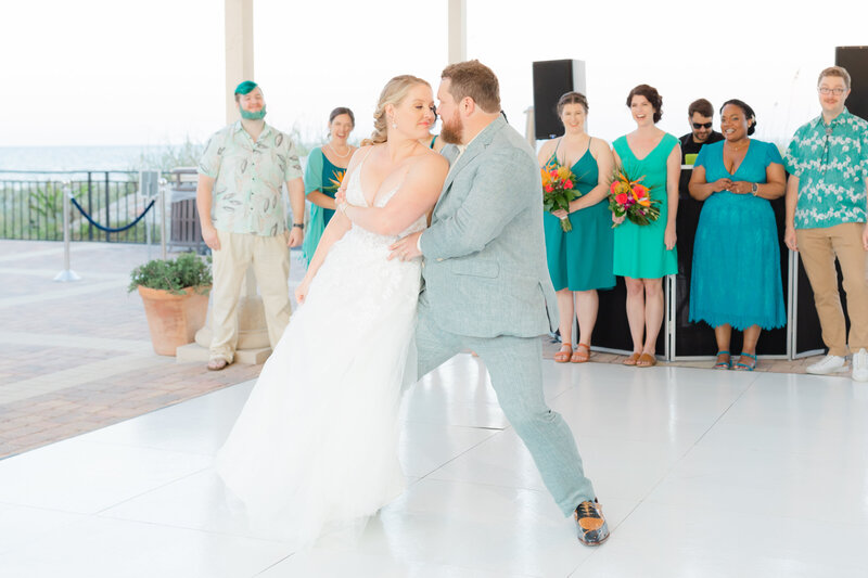 Bride and groom choreographed first dance at their Ponte Vedra wedding