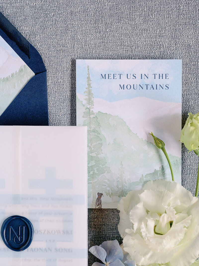 Ritz Carlton Mountain Wedding Invitations