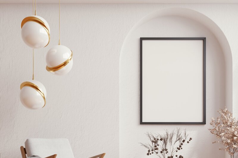 A frame on a wall