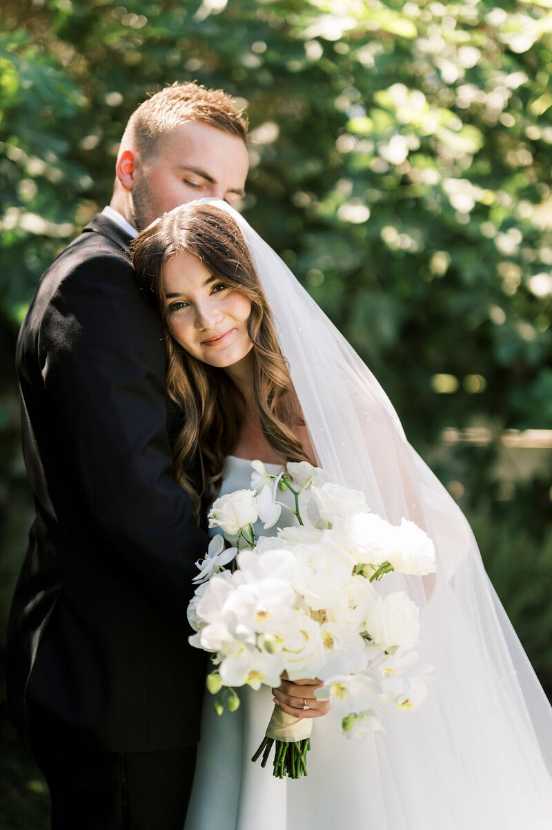 white orchid bridal bouquet for a San Luis Obispo wedding by Precious and Blooming 