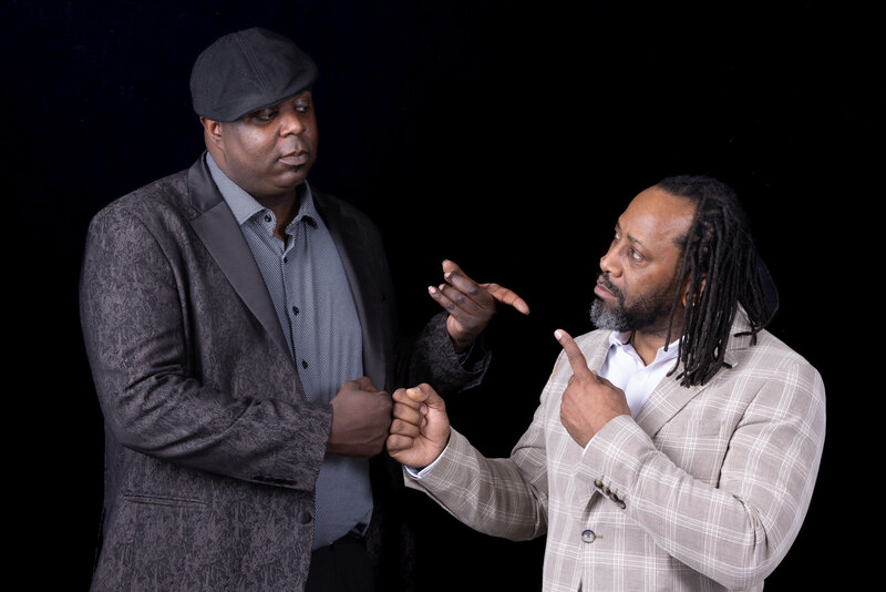 DJs chatting with each other about an event