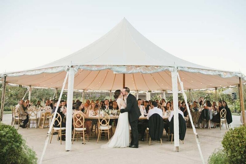 modern sonoma wedding photographer - couple kisses on wedding dayuxury wedding photo of bride and groom in California