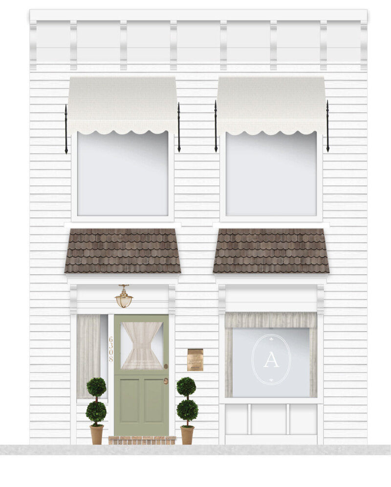 street view of interior design office storefront in Newport Beach California