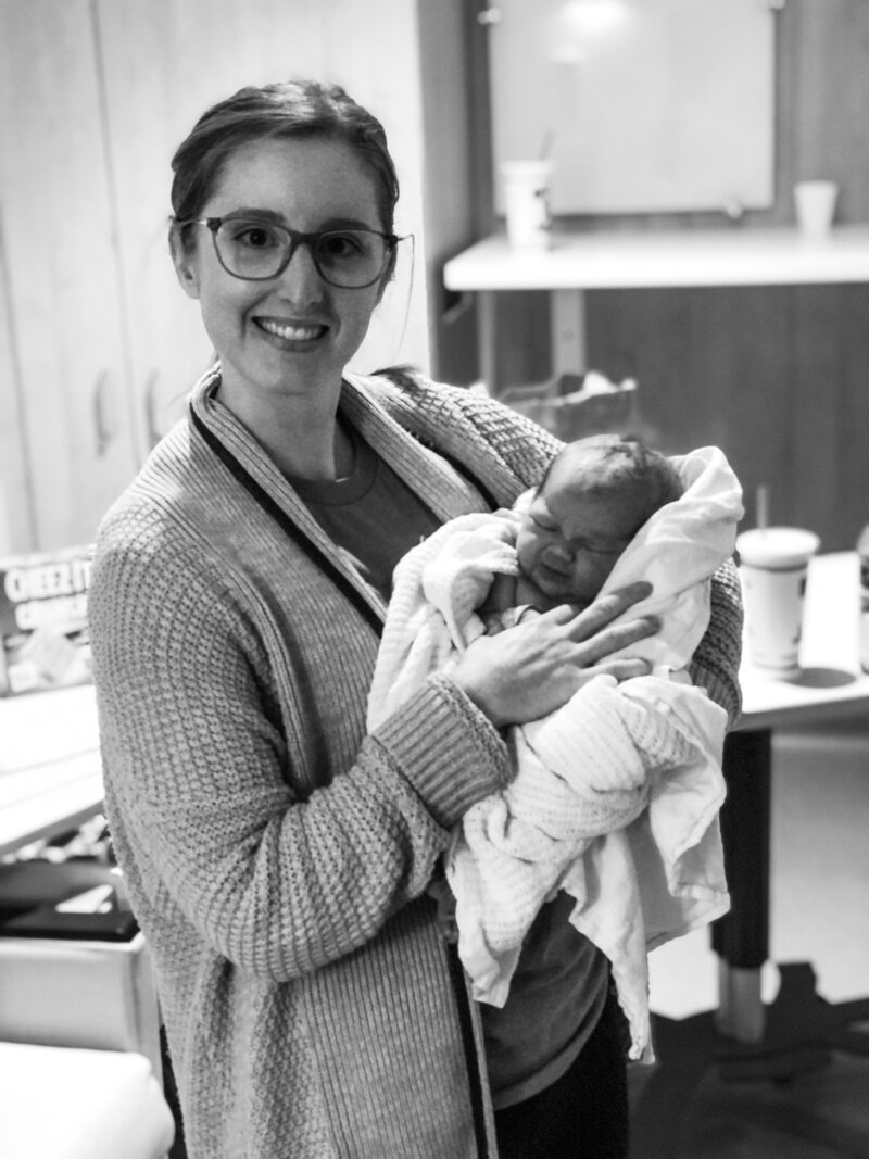 Baillie McArthur holding one of her doula babies