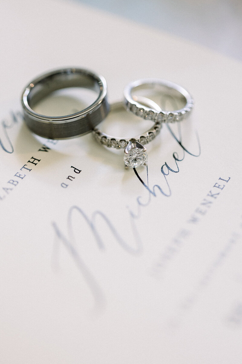 bride and groom's rings