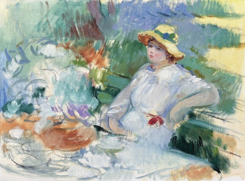 Inspired by Renoir. Girl in the Garden. 2025