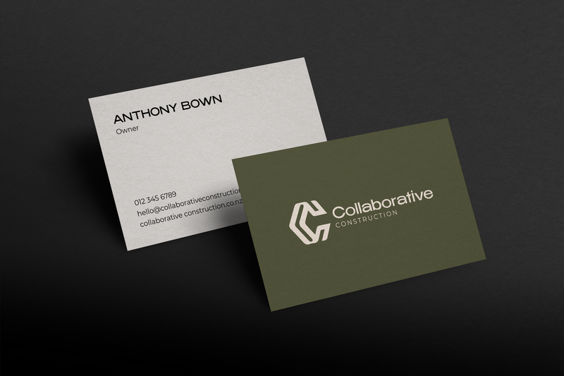 construciton company business card design
