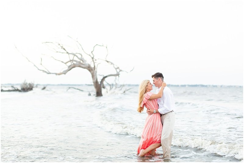 Kelsey and Seth Driftwood Beach Engagement Jekyll Island Photographer_0023