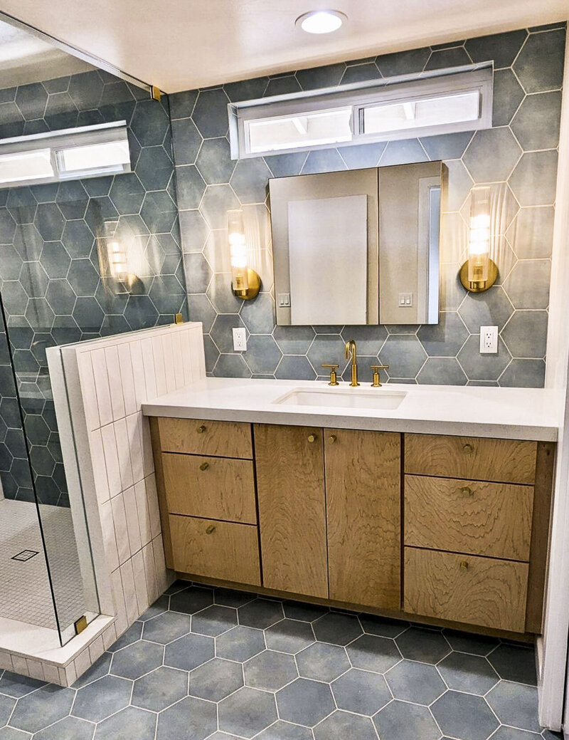 tile wainscoting bathroom