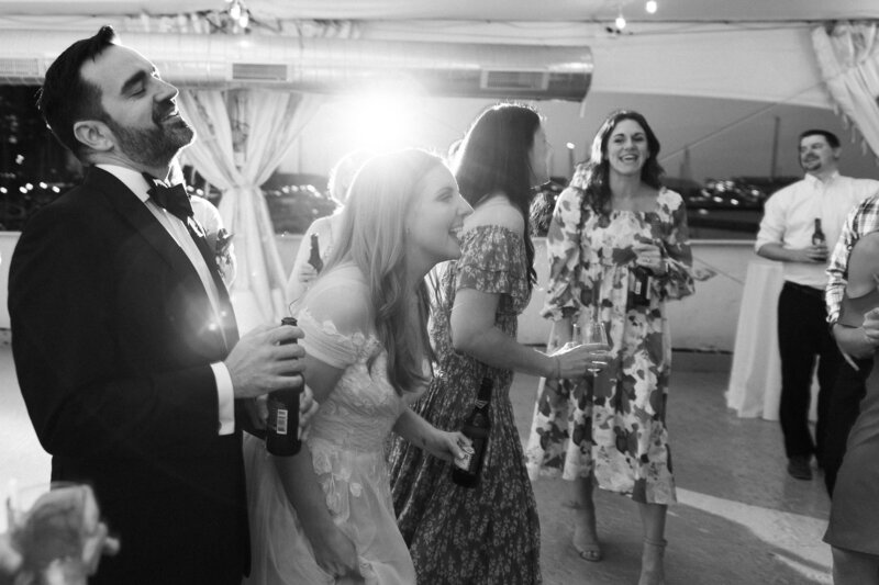 dancing on a boat at a chicago wedding