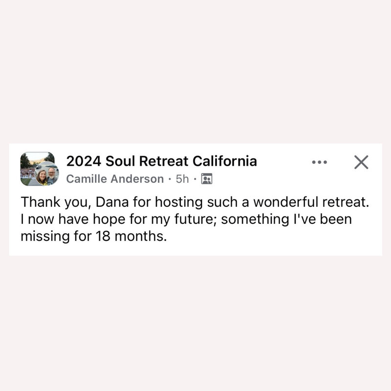 testimonial of soul retreat with dana haines