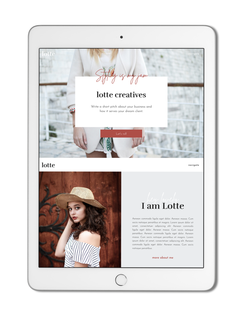 The Roar Showit Web Design Creative Website Business Template Ipad Lotte 1