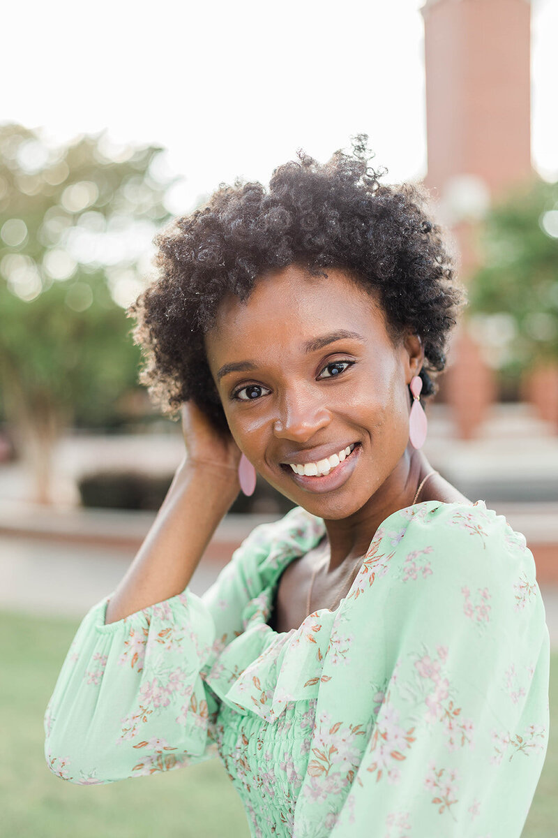 African American woman smiling