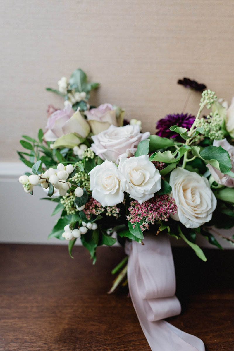 Bridal Bouquet Featured in Martha Stewart Weddings Steamwhistle Brewery Downtown Toronto Blush and Bowties Nadia & Co. | Jacqueline James Photography for modern wild romantics