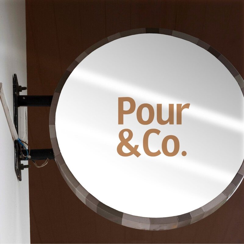 Minimalist logo design for a coffee shop