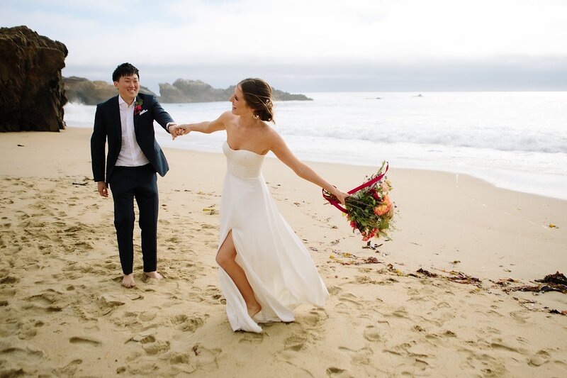Pfeiffer beach elopement photos