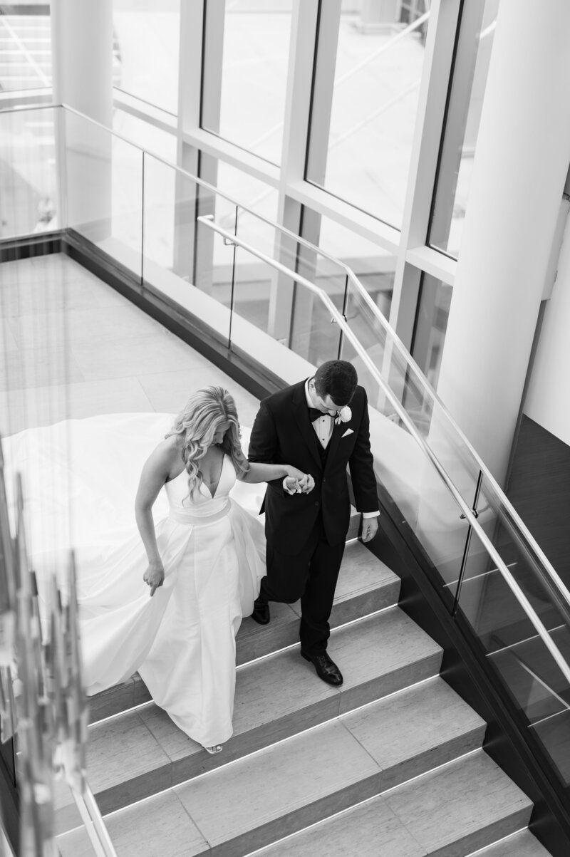 bride and groom kissing in topeka kansas