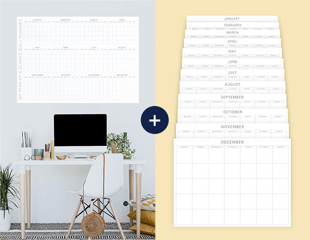 The Template Emporium shop year at a glance wall planner for creatives
