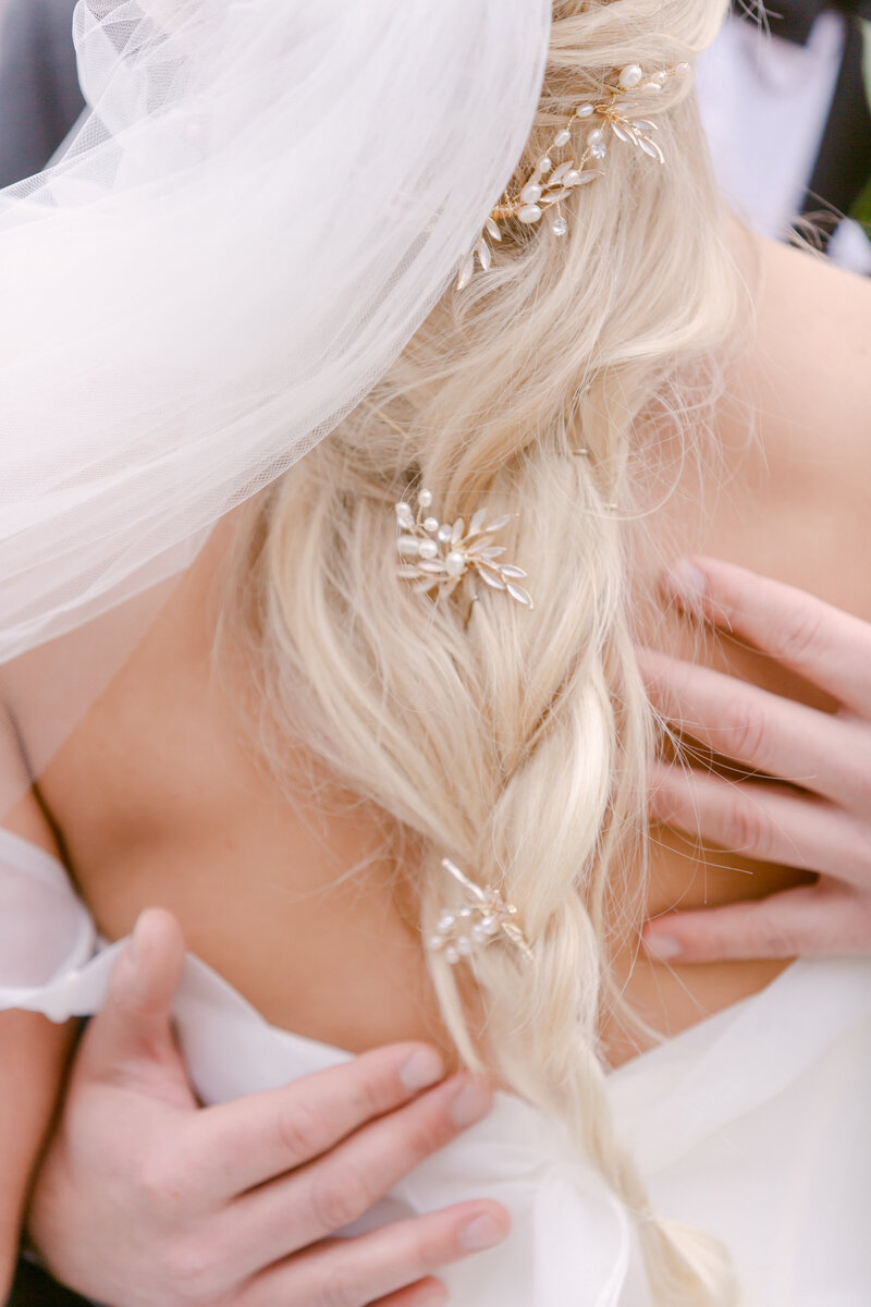 Bridal hair detail