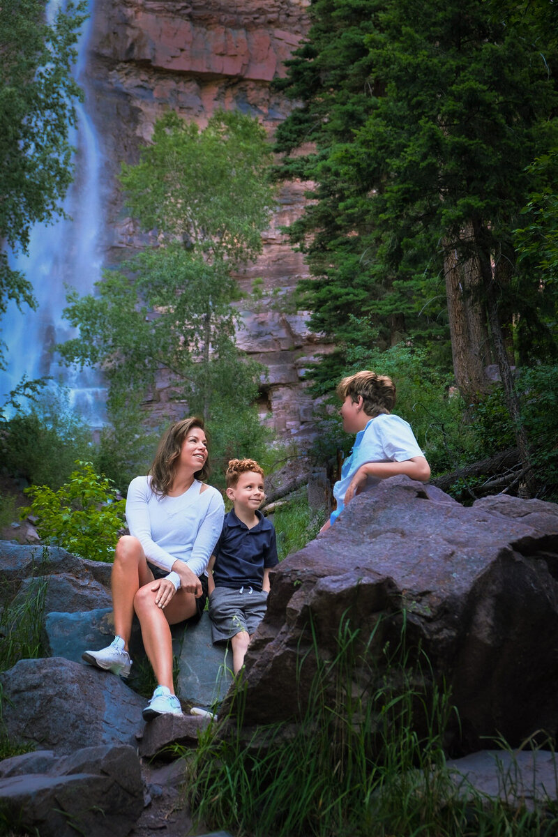 Mother and Sons in Ouray, CO